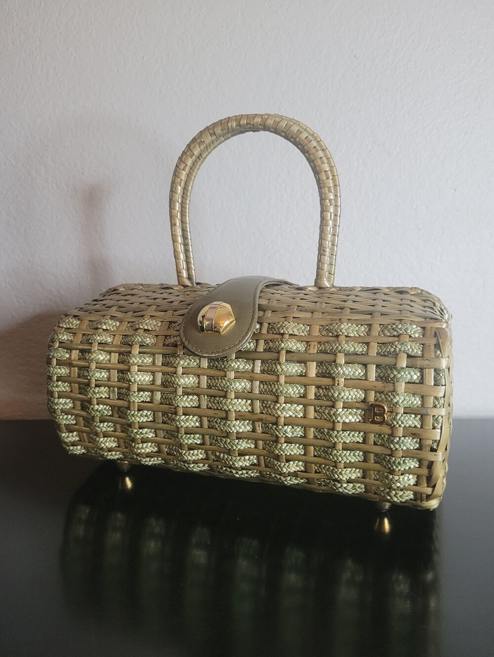 Vintage  Bally   Woven Straw bag - Picture 2 of 12